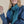 Petit foulard Twin en soie teal femme