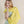 Petit foulard Uni en soie jaune canari femme