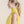 Petit foulard Uni en soie jaune canari femme