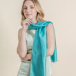 Load image into Gallery viewer, Petit foulard Uni en soie vert doux femme
