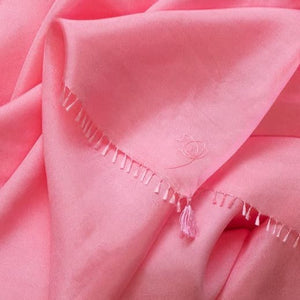 Petit foulard Uni en soie rose