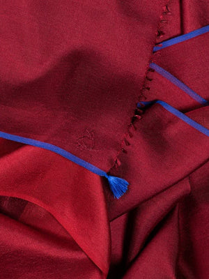 Petit foulard Bicolore en soie burgundy