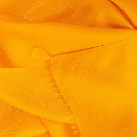 Petit foulard Uni en soie jaune