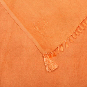 Petit foulard Uni en soie orange 