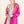 Etole Trio en soie rose bougainvillier
