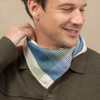 Load image into Gallery viewer, Triangle Chromie  pastel bleu en soie et cachemire homme 
