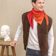 Load image into Gallery viewer, Triangle Harmonie Vermillon en soie cachemire homme
