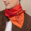Load image into Gallery viewer, Triangle Harmonie Vermillon en soie cachemire homme
