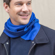 Charger l'image dans la galerie, Triangle Harmonie bleu klein en soie cachemire homme
