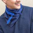 Charger l'image dans la galerie, Triangle Harmonie marine en soie cachemire homme
