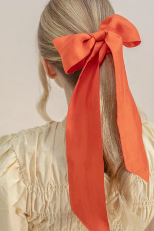 Twilly en soie orange femme