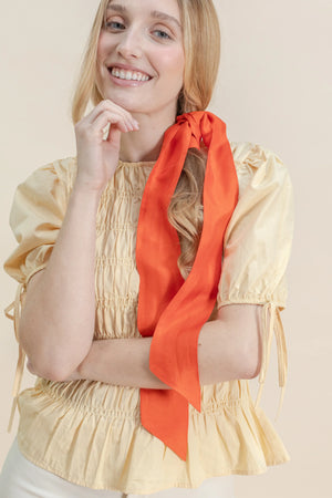 Twilly en soie orange femme