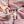 Echarpe Bicolore en soie laine nude et rose