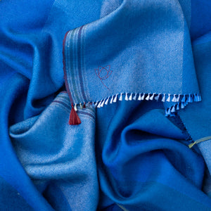 Echarpe City bleu Klein homme
