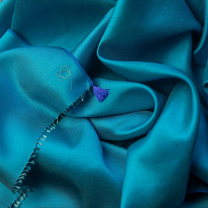 Etole Unie en soie turquoise femme