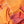 Petit foulard Bicolore en soie rouge orangé femme
