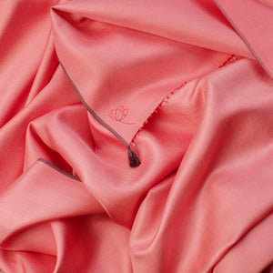 Etole unie en soie corail femme