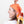 Carré 70 Frame en soie orange