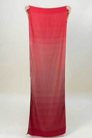 Echarpe Harmonie en soie cachemire rouge