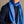 Quatuor scarf in blue wool silk