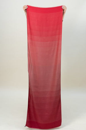 Echarpe Harmonie en soie cachemire rouge