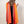 Etole Asymétrique en soie orange