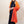 Etole Asymétrique en soie orange