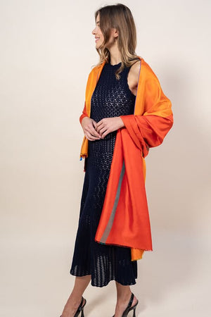 Etole Asymétrique en soie orange