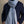 Deep blue cashmere silk stole