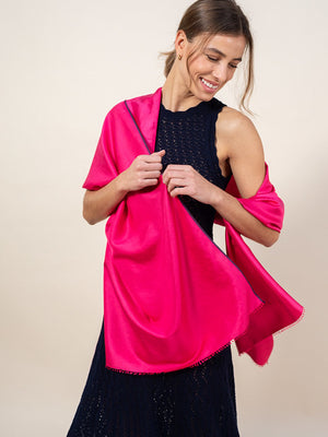 Etole Unie en soie fushia