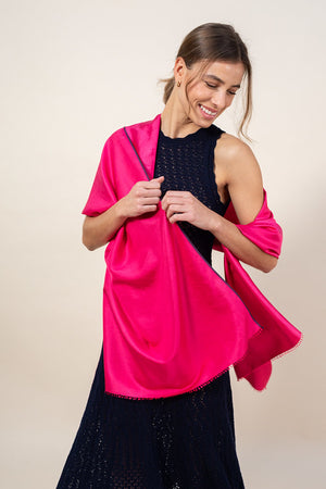 Etole Unie en soie fushia