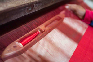Etole Unie en soie rouge