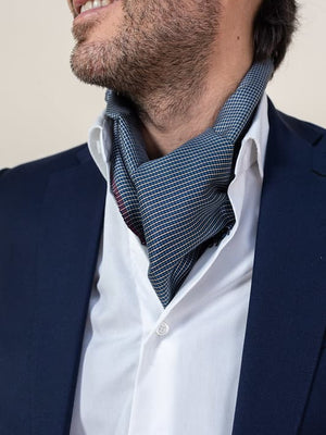 Foulard Paul en soie marine