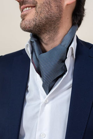 Foulard Paul en soie marine