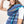 Echarpe Franca en soie coton marine