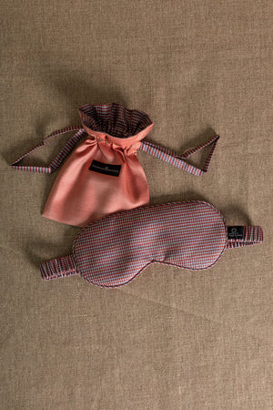 Masque de nuit en soie  gentleman corail