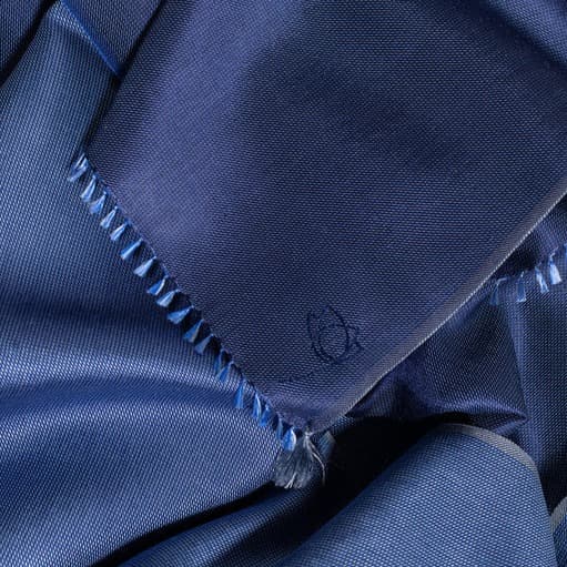 Foulard Mini Pointillé en soie bleu Réussite
