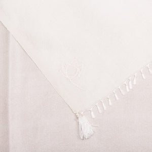 Petit foulard Uni en soie écru