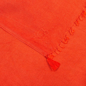 Petit foulard Uni en soie rouge