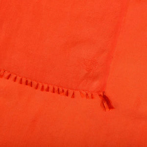Petit foulard Uni en soie orange profond