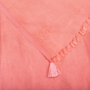 Petit foulard Uni en soie corail