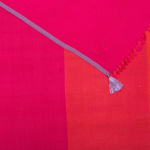 Petit foulard Bicolore en soie fuchsia