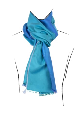 Petit foulard Bicolore en soie émeraude