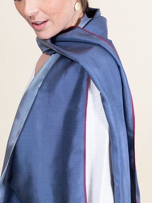 Petit foulard Bicolore en soie orage