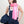 Charger l&#39;image dans la galerie,  Produits Petit foulard Bicolore en soie rose
