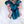Petit foulard Bicolore en soie teal