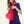 Petit foulard Uni en soie fuchsia