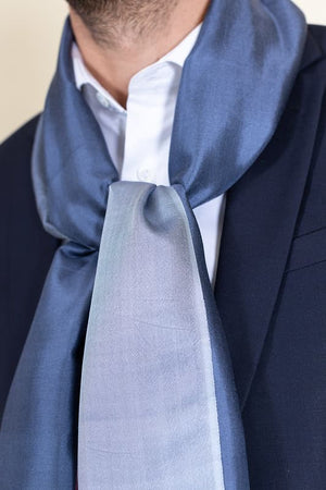 Petit foulard Bicolore en soie orage