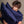 Taie d'oreiller en soie rectangulaire marine