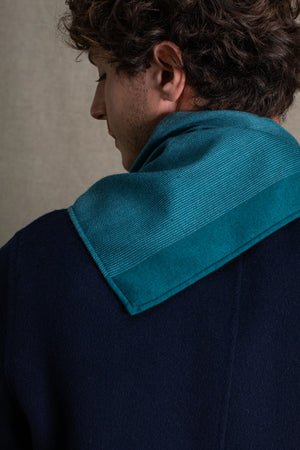 Triangle Harmonie en soie et cachemire teal